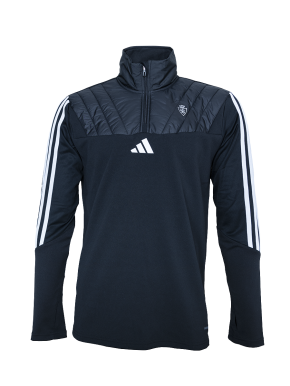 SUDADERA 1/4 ZIP FORRO NEGRA ADIDAS