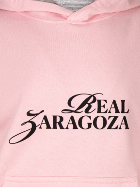 Sudadera Rosa Real Zaragoza Infantil
