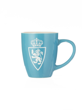 TAZA REAL ZARAGOZA ALARGADA AZUL CLARO 370ML