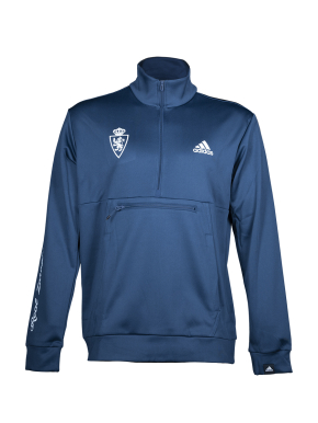 SUDADERA 1/4 ZIP CANGURO AZUL ADIDAS
