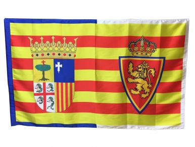 Bandera oficial Real Zaragoza + escudo Aragón