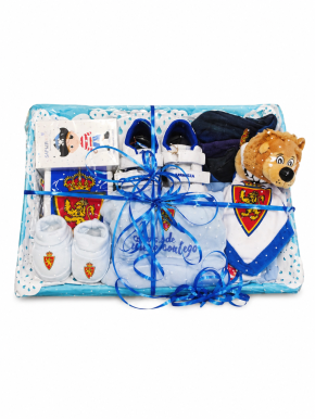 Cesta recién nacido azul 